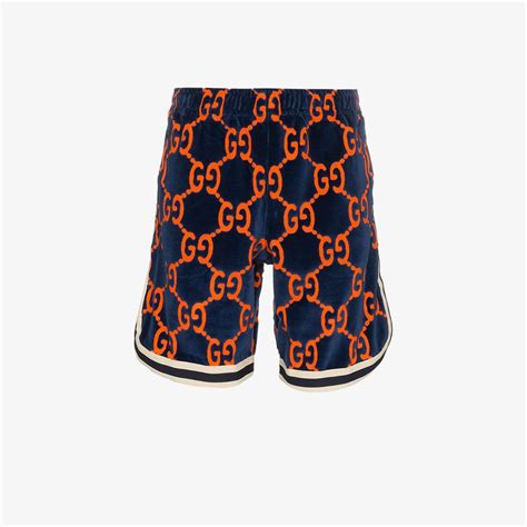 gucci stamp print shorts|Browns Fashion .